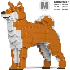 Jekca - Shiba Inu 01-M01 - Big - Lego - Sculpture - Construction - 4D - Brick Animals - Toys - Avvenice
