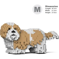 Jekca - Shih Tzu 01-M04 - Big - Lego - Sculpture - Construction - 4D - Brick Animals - Toys - Avvenice