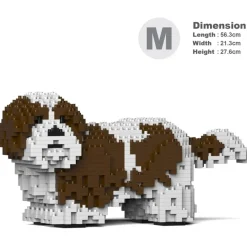 Jekca - Shih Tzu 01-M01 - Big - Lego - Sculpture - Construction - 4D - Brick Animals - Toys - Avvenice