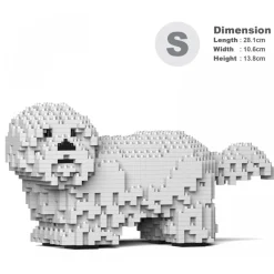 Jekca - Shih Tzu 01S-M03 - Lego - Sculpture - Construction - 4D - Brick Animals - Toys - Avvenice