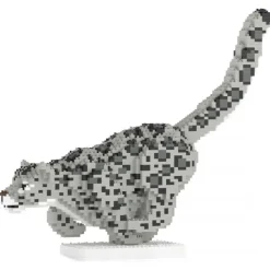 Jekca - Snow Leopard 01 - Big - Lego - Sculpture - Construction - 4D - Brick Animals - Toys - Avvenice