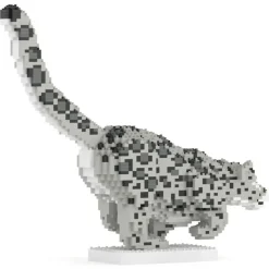 Jekca - Snow Leopard 01 - Big - Lego - Sculpture - Construction - 4D - Brick Animals - Toys - Avvenice