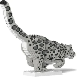 Jekca - Snow Leopard 01 - Lego - Sculpture - Construction - 4D - Brick Animals - Toys - Avvenice