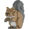 Jekca - Squirrel 01 - Big - Lego - Sculpture - Construction - 4D - Brick Animals - Toys - Avvenice