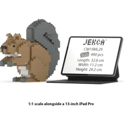 Jekca - Squirrel 01 - Big - Lego - Sculpture - Construction - 4D - Brick Animals - Toys - Avvenice