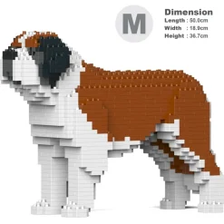 Jekca - St. Bernard 01 - Big - Lego - Sculpture - Construction - 4D - Brick Animals - Toys - Avvenice