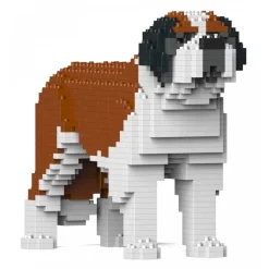 Jekca - St. Bernard 01S - Lego - Sculpture - Construction - 4D - Brick Animals - Toys - Avvenice