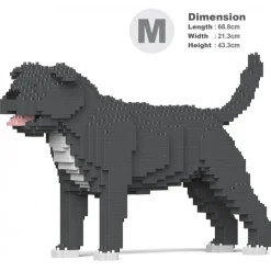Jekca - Staffordshire Bull Terrier 01-M04 - Big - Lego - Sculpture - Construction - 4D - Brick Animals - Toys - Avvenice