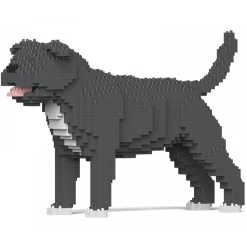 Jekca - Staffordshire Bull Terrier 01S-M04 - Lego - Sculpture - Construction - 4D - Brick Animals - Toys - Avvenice