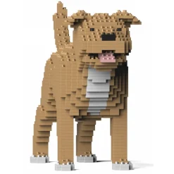 Jekca - Staffordshire Bull Terrier 01-M03 - Big - Lego - Sculpture - Construction - 4D - Brick Animals - Toys - Avvenice