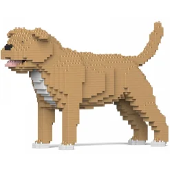 Jekca - Staffordshire Bull Terrier 01S-M03 - Lego - Sculpture - Construction - 4D - Brick Animals - Toys - Avvenice
