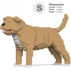 Jekca - Staffordshire Bull Terrier 01S-M03 - Lego - Sculpture - Construction - 4D - Brick Animals - Toys - Avvenice