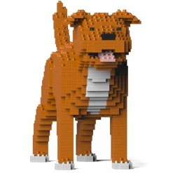Jekca - Staffordshire Bull Terrier 01S-M01 - Lego - Sculpture - Construction - 4D - Brick Animals - Toys - Avvenice