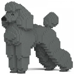 Jekca - Standard Poodle 01-M03 - Big - Lego - Sculpture - Construction - 4D - Brick Animals - Toys - Avvenice