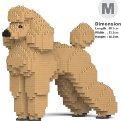 Jekca - Standard Poodle 01-M02 - Big - Lego - Sculpture - Construction - 4D - Brick Animals - Toys - Avvenice