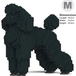 Jekca - Standard Poodle 01-M01 - Big - Lego - Sculpture - Construction - 4D - Brick Animals - Toys - Avvenice