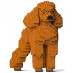 Jekca - Standard Poodle 01-S13 - Big - Lego - Sculpture - Construction - 4D - Brick Animals - Toys - Avvenice