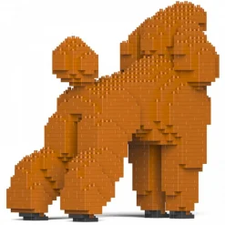 Jekca - Standard Poodle 01-S13 - Big - Lego - Sculpture - Construction - 4D - Brick Animals - Toys - Avvenice