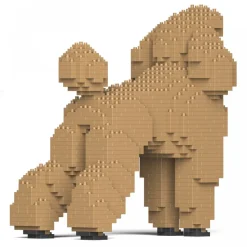 Jekca - Standard Poodle 01S-M02 - Lego - Sculpture - Construction - 4D - Brick Animals - Toys - Avvenice