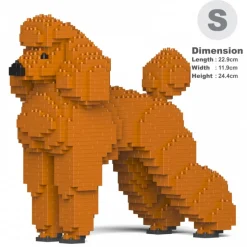 Jekca - Standard Poodle 01S-S13 - Lego - Sculpture - Construction - 4D - Brick Animals - Toys - Avvenice