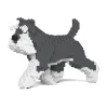 Jekca - Standard Schnauzer 03S-M01 - Lego - Sculpture - Construction - 4D - Brick Animals - Toys - Avvenice