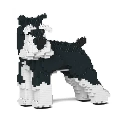 Jekca - Standard Schnauzer 02S-M02 - Lego - Sculpture - Construction - 4D - Brick Animals - Toys - Avvenice