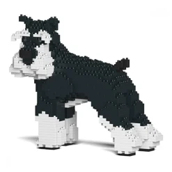 Jekca - Standard Schnauzer 02S-M02 - Lego - Sculpture - Construction - 4D - Brick Animals - Toys - Avvenice