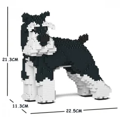 Jekca - Standard Schnauzer 02S-M02 - Lego - Sculpture - Construction - 4D - Brick Animals - Toys - Avvenice