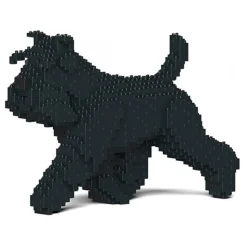 Jekca - Standard Schnauzer 03-M03 - Big - Lego - Sculpture - Construction - 4D - Brick Animals - Toys - Avvenice