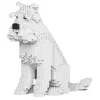 Jekca - Standard Schnauzer 04-S01 - Big - Lego - Sculpture - Construction - 4D - Brick Animals - Toys - Avvenice