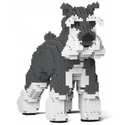 Jekca - Standard Schnauzer 01-M01 - Big - Lego - Sculpture - Construction - 4D - Brick Animals - Toys - Avvenice