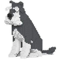 Jekca - Standard Schnauzer 04-M01 - Big - Lego - Sculpture - Construction - 4D - Brick Animals - Toys - Avvenice