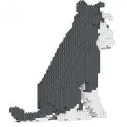 Jekca - Standard Schnauzer 04-M01 - Big - Lego - Sculpture - Construction - 4D - Brick Animals - Toys - Avvenice