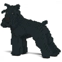 Jekca - Standard Schnauzer 02-M03 - Big - Lego - Sculpture - Construction - 4D - Brick Animals - Toys - Avvenice
