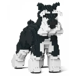 Jekca - Standard Schnauzer 01S-M02b - Lego - Sculpture - Construction - 4D - Brick Animals - Toys - Avvenice