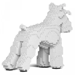 Jekca - Standard Schnauzer 01S-S01 - Lego - Sculpture - Construction - 4D - Brick Animals - Toys - Avvenice
