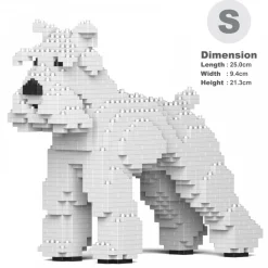 Jekca - Standard Schnauzer 01S-S01 - Lego - Sculpture - Construction - 4D - Brick Animals - Toys - Avvenice