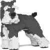 Jekca - Standard Schnauzer 02-M01 - Big - Lego - Sculpture - Construction - 4D - Brick Animals - Toys - Avvenice