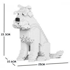 Jekca - Standard Schnauzer 04S-S01 - Lego - Sculpture - Construction - 4D - Brick Animals - Toys - Avvenice