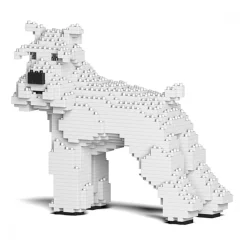 Jekca - Standard Schnauzer 02S-S01 - Lego - Sculpture - Construction - 4D - Brick Animals - Toys - Avvenice