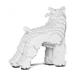 Jekca - Standard Schnauzer 02S-S01 - Lego - Sculpture - Construction - 4D - Brick Animals - Toys - Avvenice