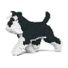 Jekca - Standard Schnauzer 03S-M02 - Lego - Sculpture - Construction - 4D - Brick Animals - Toys - Avvenice