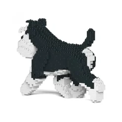 Jekca - Standard Schnauzer 03S-M02 - Lego - Sculpture - Construction - 4D - Brick Animals - Toys - Avvenice