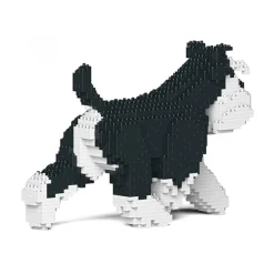 Jekca - Standard Schnauzer 03S-M02 - Lego - Sculpture - Construction - 4D - Brick Animals - Toys - Avvenice