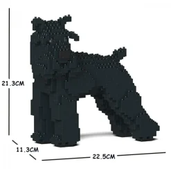Jekca - Standard Schnauzer 02S-M03 - Lego - Sculpture - Construction - 4D - Brick Animals - Toys - Avvenice