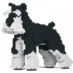 Jekca - Standard Schnauzer 01-M02b - Big - Lego - Sculpture - Construction - 4D - Brick Animals - Toys - Avvenice