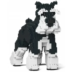 Jekca - Standard Schnauzer 01-M02b - Big - Lego - Sculpture - Construction - 4D - Brick Animals - Toys - Avvenice