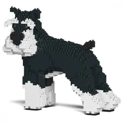 Jekca - Standard Schnauzer 02-M02 - Big - Lego - Sculpture - Construction - 4D - Brick Animals - Toys - Avvenice