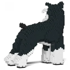 Jekca - Standard Schnauzer 02-M02 - Big - Lego - Sculpture - Construction - 4D - Brick Animals - Toys - Avvenice