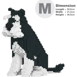 Jekca - Standard Schnauzer 04-M02 - Big - Lego - Sculpture - Construction - 4D - Brick Animals - Toys - Avvenice